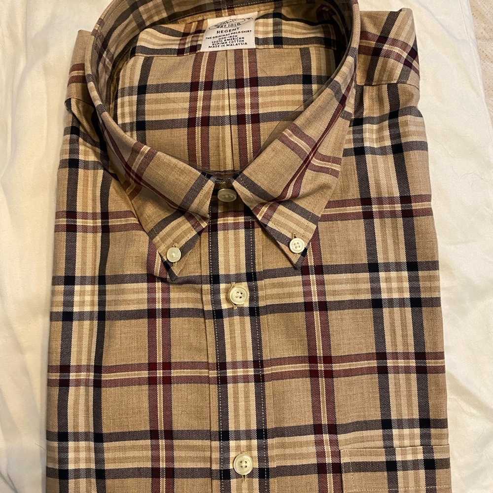 Brooks brothers NWT Plaid Button down